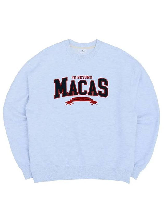 Logo Sweatshirt White Melange Grey - MACASITE - BALAAN 1