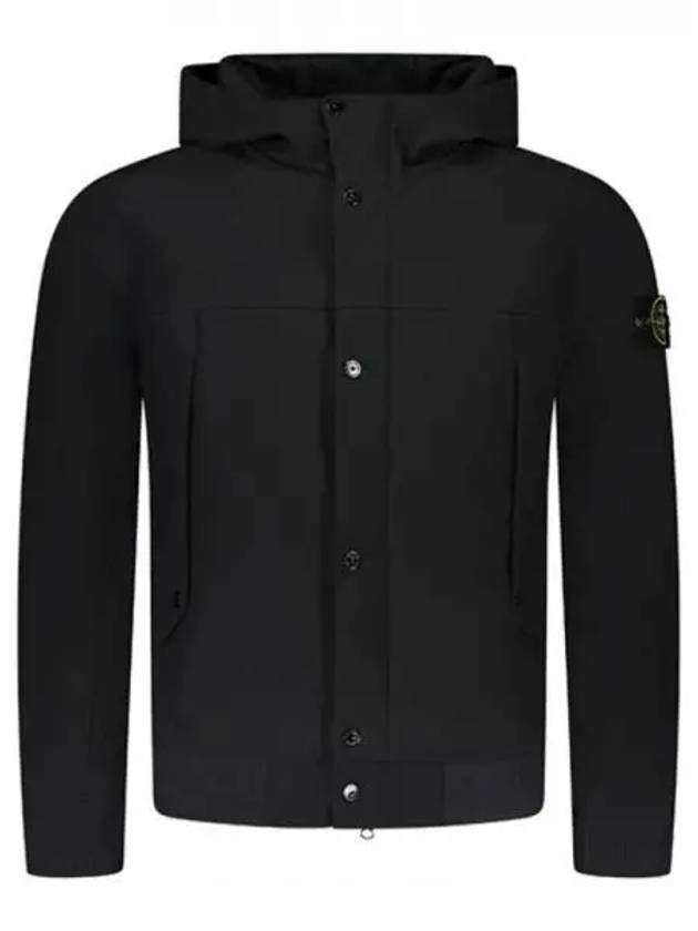 Light Soft Shell R E Dye Technology In Recycled Polyester Hooded Jacket Black - STONE ISLAND - BALAAN 2