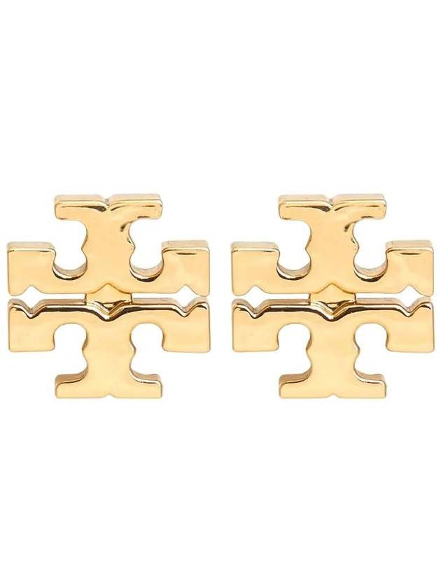 Logo Stud Earrings Gold - TORY BURCH - BALAAN 1