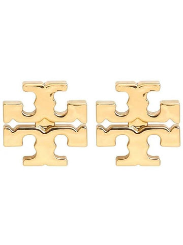 Logo Stud Earrings Gold - TORY BURCH - BALAAN 1