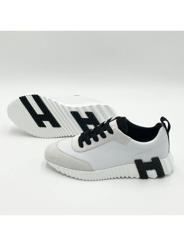 Bouncing Low Top Sneakers Blanc Noir - HERMES - BALAAN 2