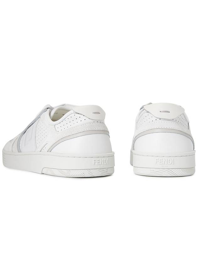 Step Leather Low Top Sneakers White - FENDI - BALAAN 7