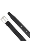 Saffiano Polished Buckle Belt Black - PRADA - BALAAN 4