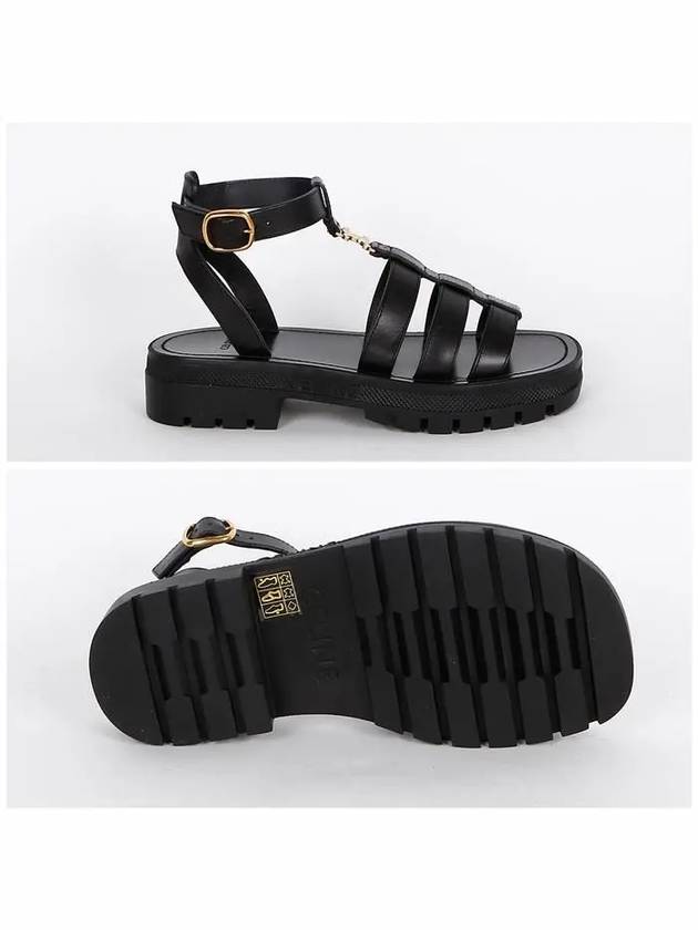 Triomphe Gladiator Sandals Black - CELINE - BALAAN 4