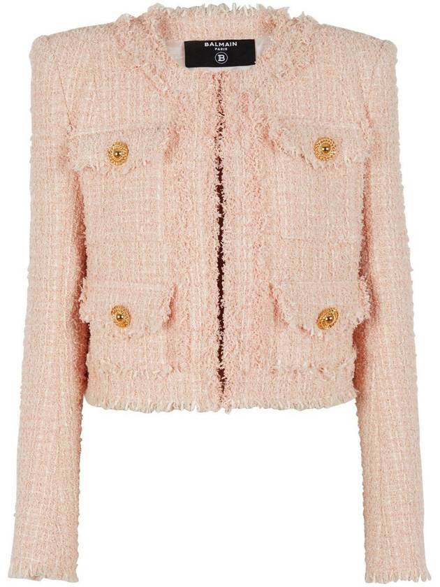 Women's Tweed Jacket Pink - BALMAIN - BALAAN 1