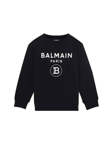 Kids Logo Print Sweatshirt Black - BALMAIN - BALAAN 1