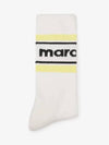 Dona Logo Print Socks White Green - ISABEL MARANT - BALAAN 2