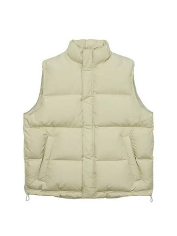 Men's Subin High Count Cross Down Vest Pale Ivory - AURALEE - BALAAN 1