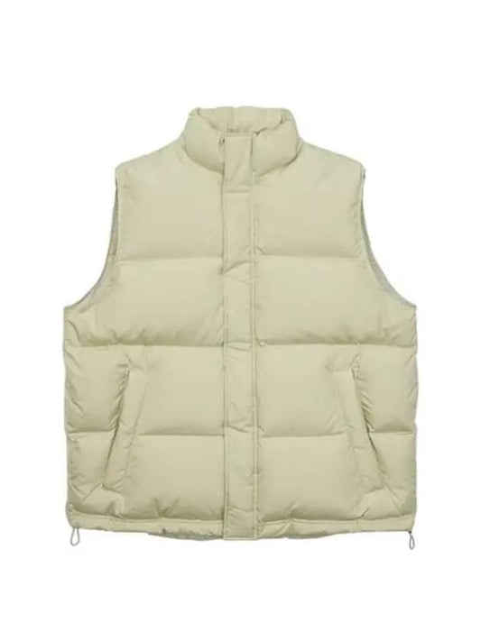 Men's Subin High Count Cross Down Vest Pale Ivory - AURALEE - BALAAN 1