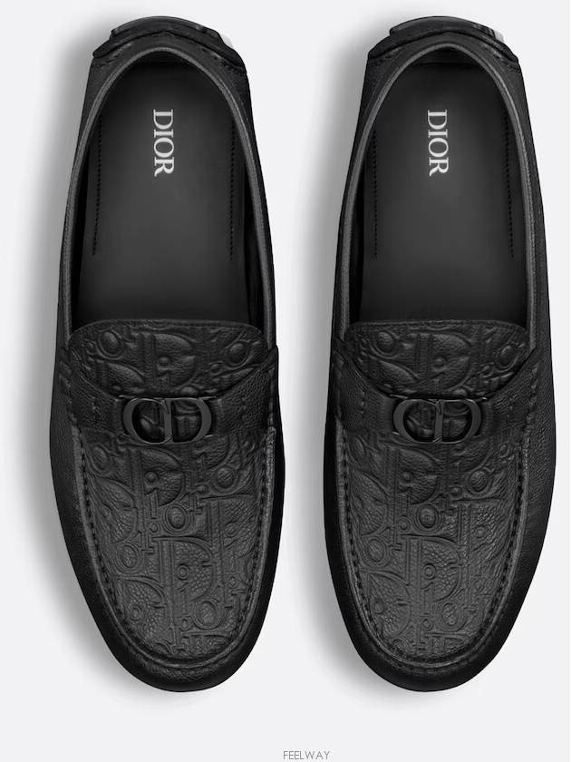 Odéon Grained Calfskin Loafer Black - DIOR - BALAAN 3