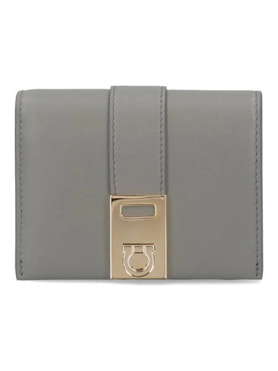 Women's Hug Half  Wallet Ash Grey - SALVATORE FERRAGAMO - BALAAN 2