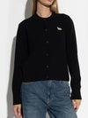 Baby Fox Patch Wool Cardigan Black - MAISON KITSUNE - BALAAN 2