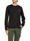 Chest Patch Long Sleeve T-Shirt Black - STONE ISLAND - BALAAN 3