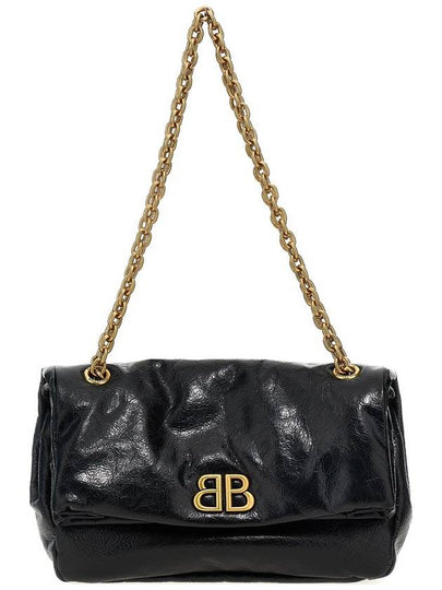 Monaco Small Chain Shoulder Bag Black - BALENCIAGA - BALAAN 2