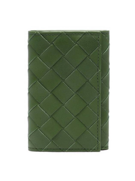 Men's Intrecciato Key Holder Green - BOTTEGA VENETA - BALAAN 1