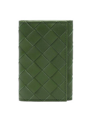 Men's Intrecciato Key Holder Green - BOTTEGA VENETA - BALAAN 1