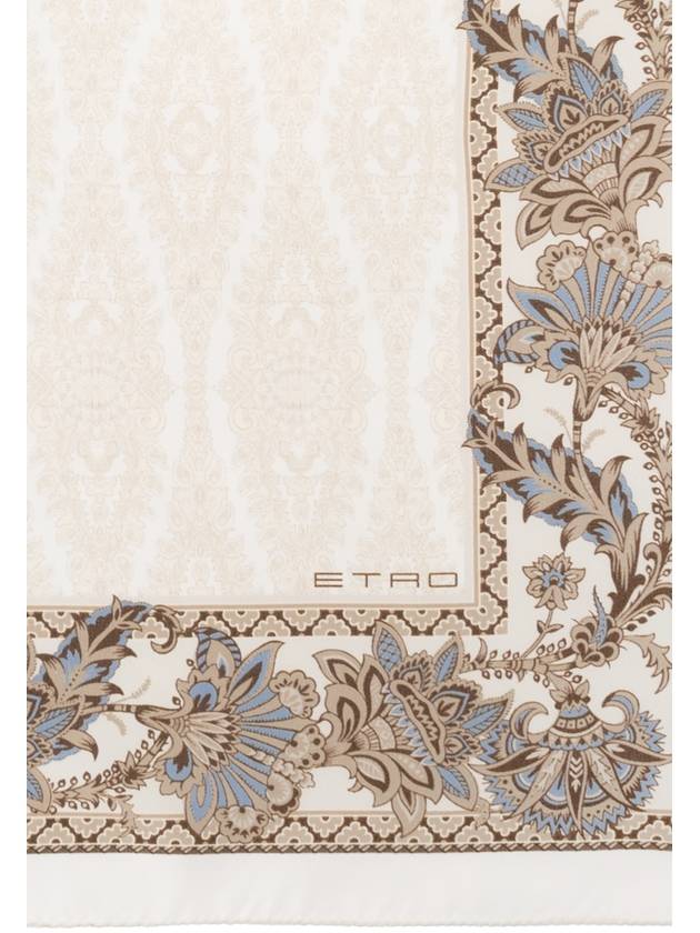 Etro Silk Pocket Square, Men's, Cream - ETRO - BALAAN 4