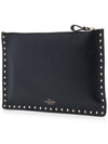 Rockstud Clutch Bag Black - VALENTINO - BALAAN 3