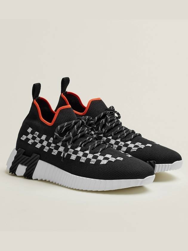 Flex Low Top Sneakers Noir Blanc - HERMES - BALAAN 4