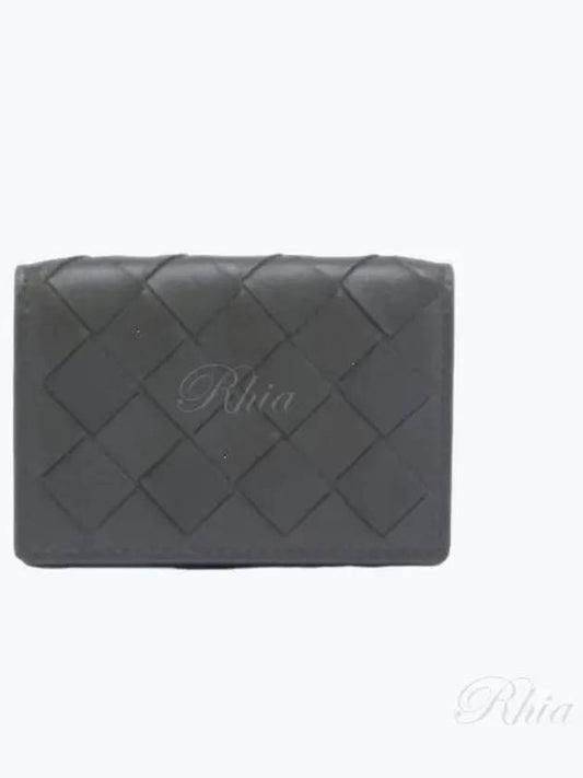 Intrecciato Continental Leather Half Wallet Grey - BOTTEGA VENETA - BALAAN 2