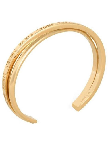 Paris Thin Double Cuff Bracelet Gold - CELINE - BALAAN 1