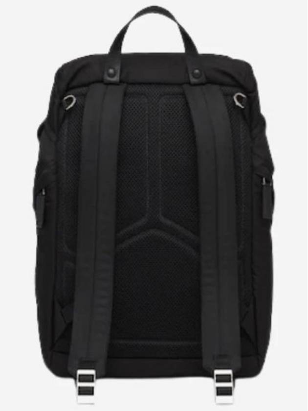 Re-Nylon Saffiano Leather Backpack Black - PRADA - BALAAN 4