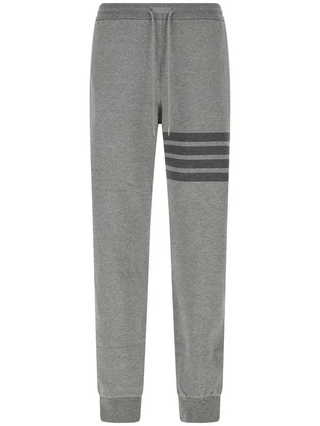 Men's Diagonal Loop Back Track Pants Medium Grey - THOM BROWNE - BALAAN 1