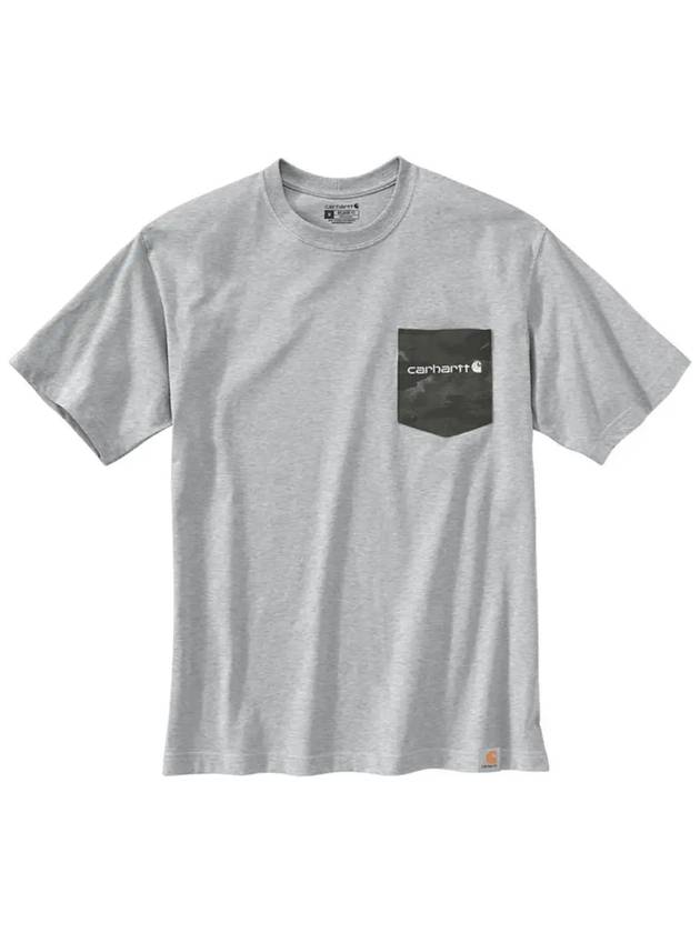 Camo pocket graphic short sleeve t shirt heather gray 105352 HGY - CARHARTT - BALAAN 2