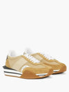 Tom Ford James James Raised Sole Canvas Trainer Beige - TOM FORD - BALAAN 5