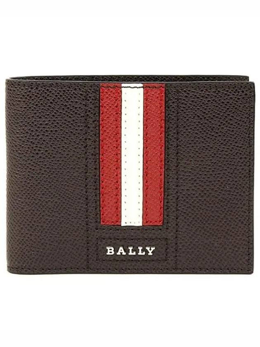 Tevye Leather Halfw Wallet Brown - BALLY - BALAAN 1