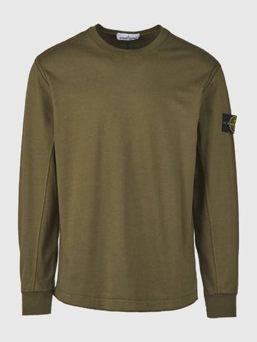 Wapen Long Sleeve T Shirt Men s Khaki 711562350 V0058 - STONE ISLAND - BALAAN 1