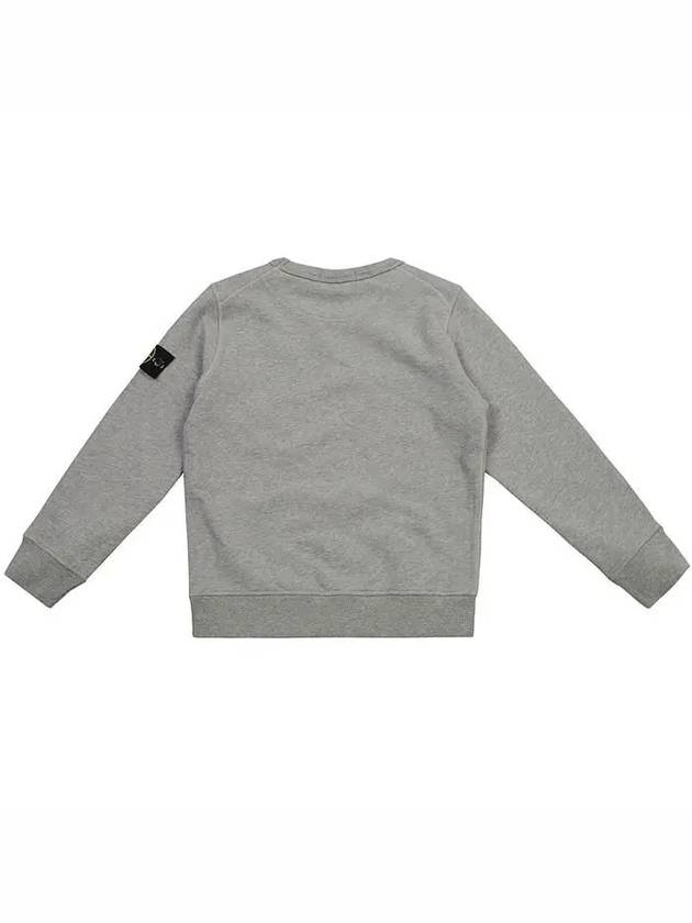 Kids Wappen Patch Organic Cotton Fleece Sweatshirt Grey - STONE ISLAND - BALAAN 4