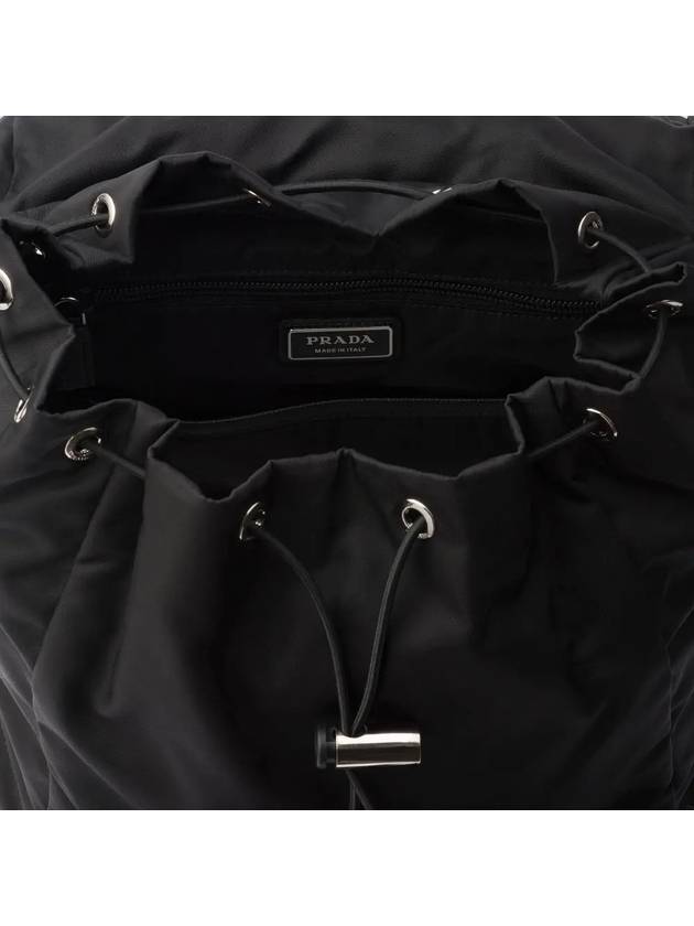 Re-Nylon Saffiano Leather Backpack Black - PRADA - BALAAN 6