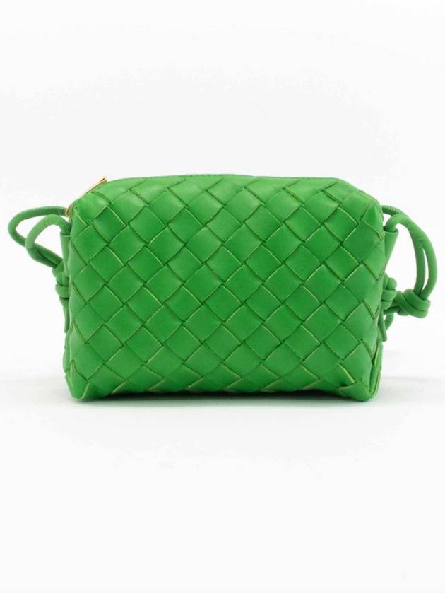 Mini Leather Loop Cross Bag Parakeet - BOTTEGA VENETA - BALAAN 5