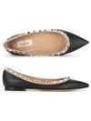 Rockstud Ballerina Flats Black - VALENTINO - BALAAN 3