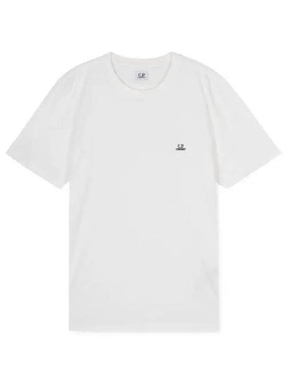 Logo Patch Short Sleeve T-Shirt White - CP COMPANY - BALAAN 2