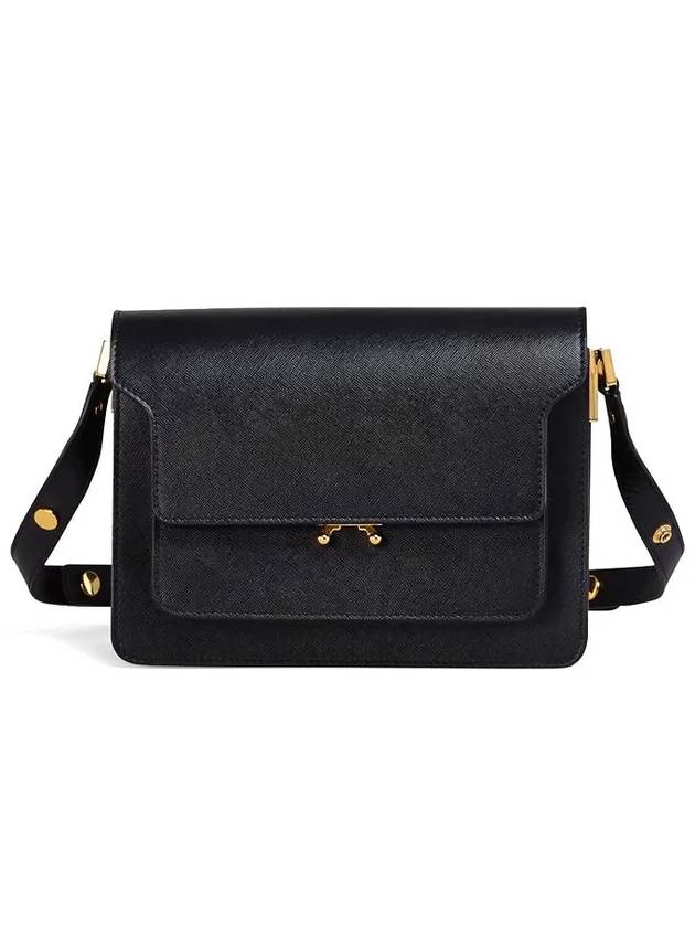 Saffiano Trunk Medium Shoulder Bag Black - MARNI - BALAAN 2