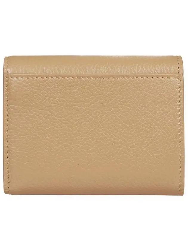 Logo Printing 3 Stage Bifold Half Wallet Beige - BALENCIAGA - BALAAN 4