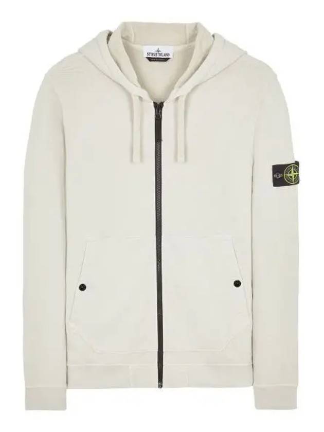 Wappen Patch Cotton Zip Up Hoodie Plaster - STONE ISLAND - BALAAN 2