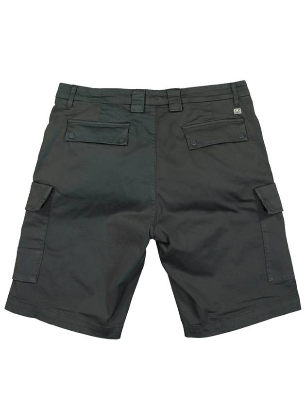 Men's Logo Patch Stretch Cargo Shorts Charcoal - CP COMPANY - BALAAN 6