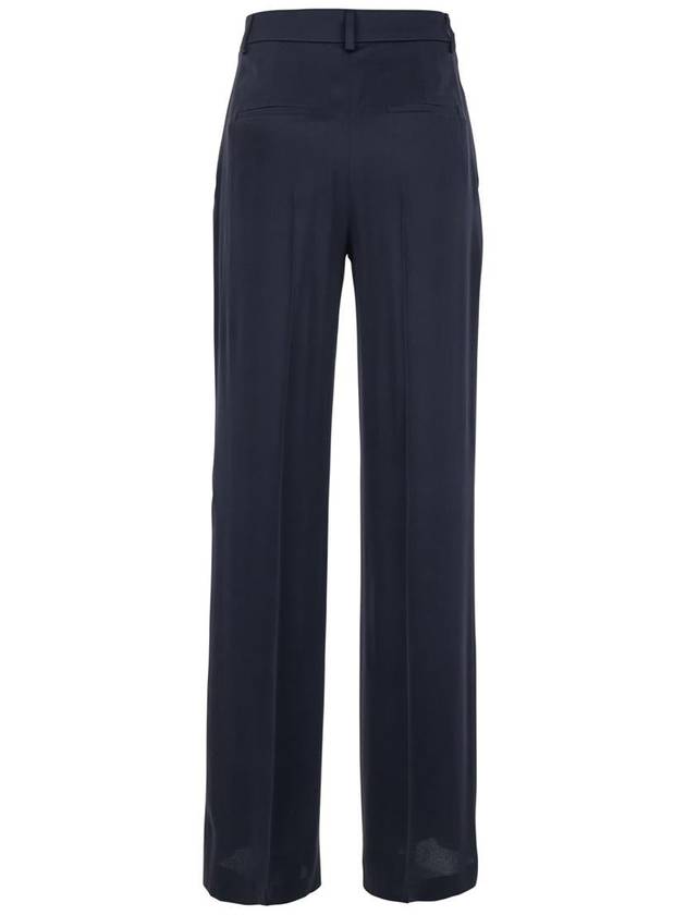 Black Pants With High Waist And Belt Loops In Silk Blend Woman - ALBERTA FERRETTI - BALAAN 2