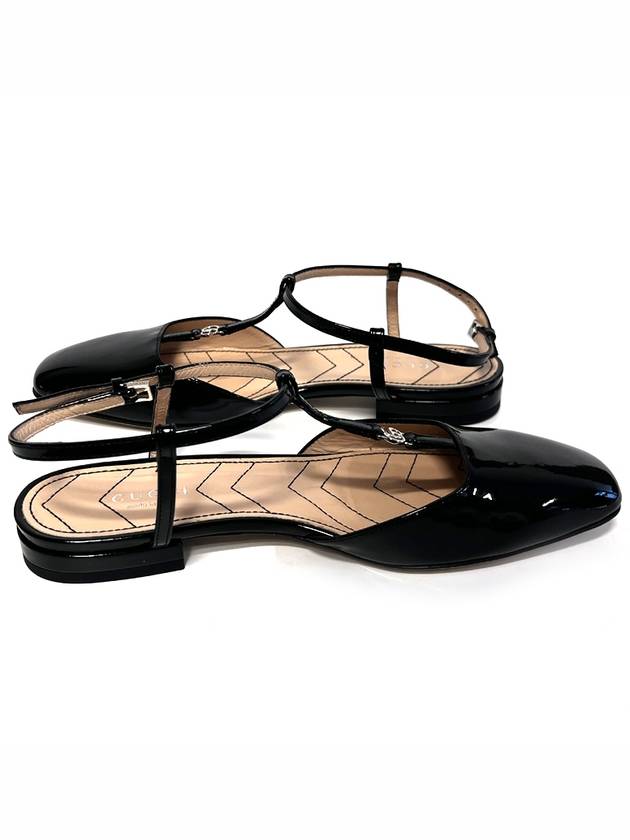 Ballet leather flat shoes 754136 BK000 black - GUCCI - BALAAN 4