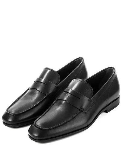 Men's Penny Leather Loafers Black - TOD'S - BALAAN 2