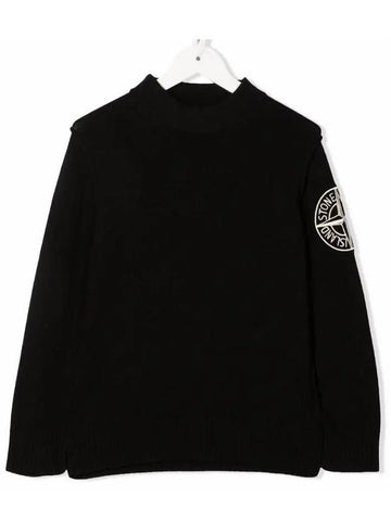 Kids Logo Crew Neck Knit 7516508A1 V0029 - STONE ISLAND - BALAAN 1