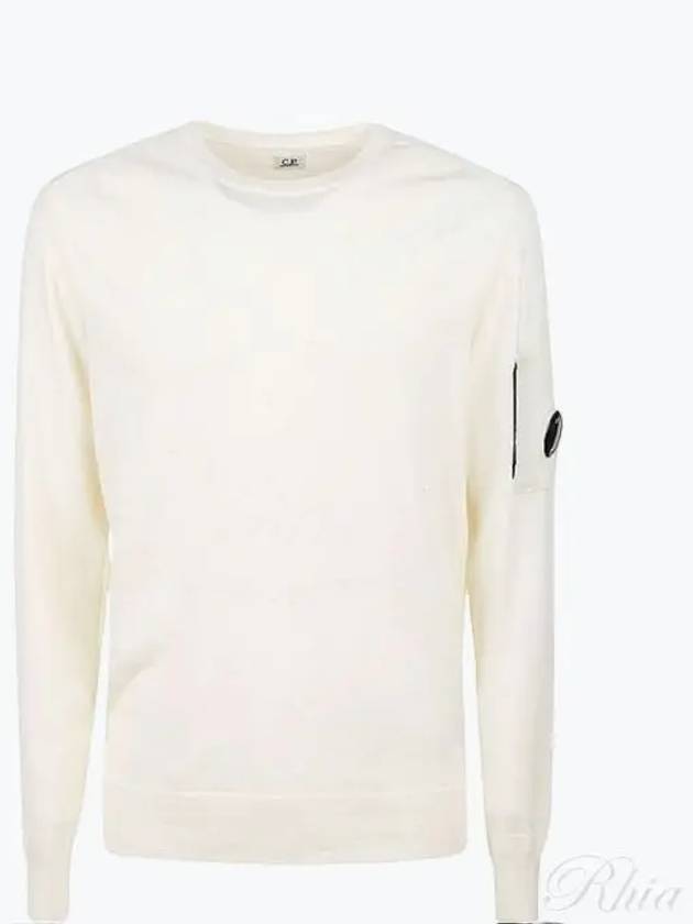 Lens Wappen Wool Knit Top White - CP COMPANY - BALAAN 2