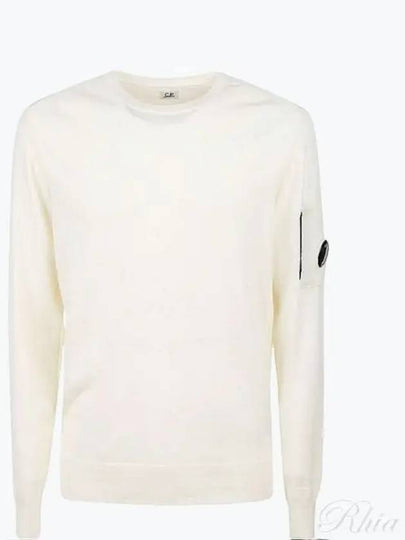 Lens Wappen Wool Knit Top White - CP COMPANY - BALAAN 2