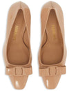 Women's Vara Bow Patent Calfskin Pumps Beige - SALVATORE FERRAGAMO - BALAAN 5