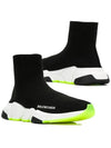 Women's Logo Speed ??Runner High Top Sneakers Black - BALENCIAGA - BALAAN 2