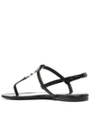 Women's Cassandra Flat Sandals Black - SAINT LAURENT - BALAAN 5