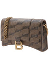 Hourglass BB Monogram Chain Long Wallet Brown - BALENCIAGA - BALAAN 3